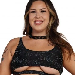 Dippin Daisies Dazzling Stars Reflective Underboob Top Clothing 30 Dippin Daisies Dazzling Stars Reflective Underboob Top Clothing