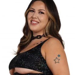 Dippin Daisies Dazzling Stars Reflective Underboob Top Clothing 32 Dippin Daisies Dazzling Stars Reflective Underboob Top Clothing