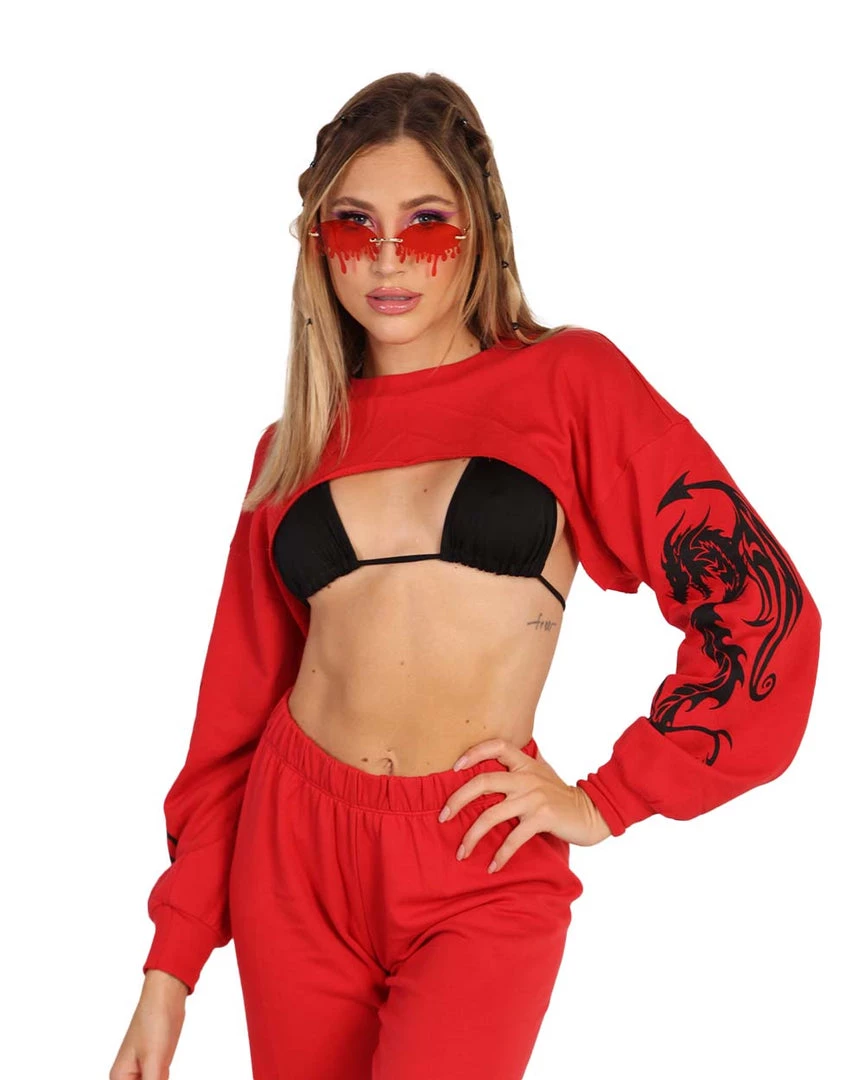 Rock & Rose New Arrivals Dead End Dragon Ultra Crop Top 3 Rock & Rose New Arrivals Dead End Dragon Ultra Crop Top