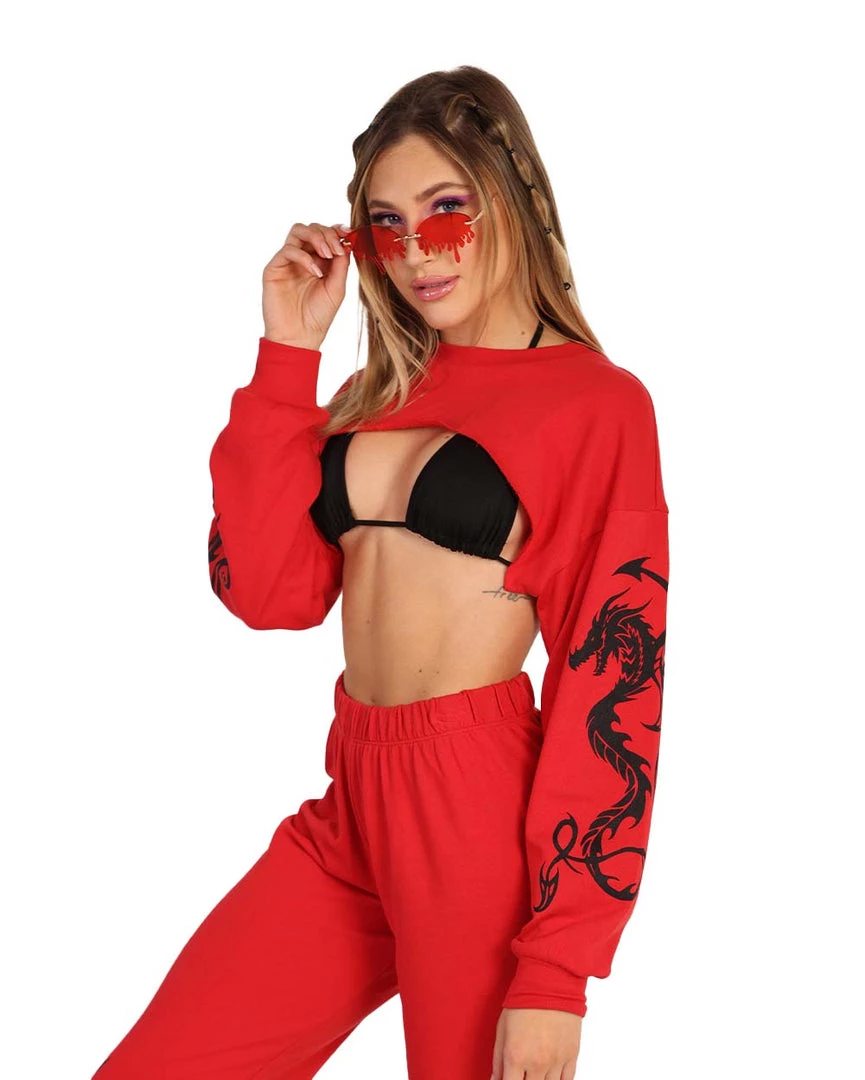 Rock & Rose New Arrivals Dead End Dragon Ultra Crop Top 6 Rock & Rose New Arrivals Dead End Dragon Ultra Crop Top