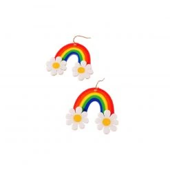 Fame Accessories Delightful Daisies Dangling Earrings