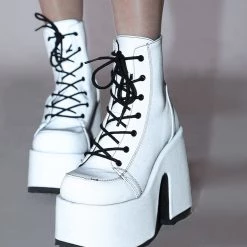 Shoes Demonia High Gloss Reflective Platforms