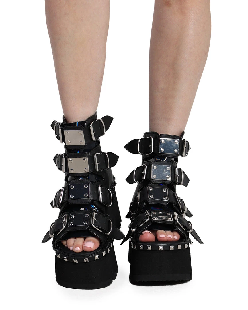 Shoes Demonia Back To Black Metal-Studded Ankle Boots 3 Shoes Demonia Back To Black Metal-Studded Ankle Boots
