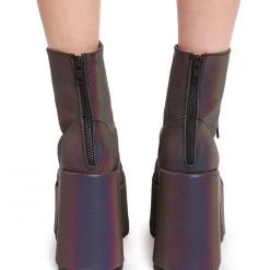Shoes Demonia High Gloss Reflective Platforms