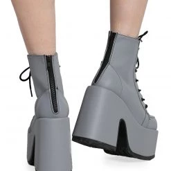 Shoes Demonia High Gloss Reflective Platforms