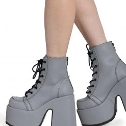 Shoes Demonia High Gloss Reflective Platforms