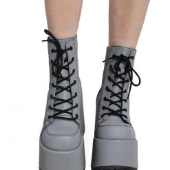 Shoes Demonia High Gloss Reflective Platforms