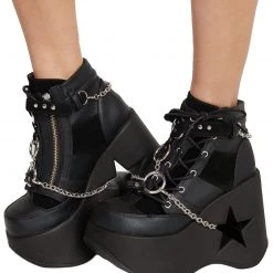 Shoes Demonia Lucky Star Wedge Boots