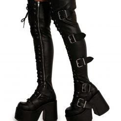 Demonia Power Move Thigh-High Boots
