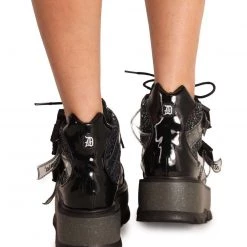 Shoes Demonia Shine On Platform Ankle Boots