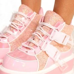 Demonia Twinkle Toes Holo Platform Boots