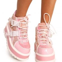 Demonia Twinkle Toes Holo Platform Boots