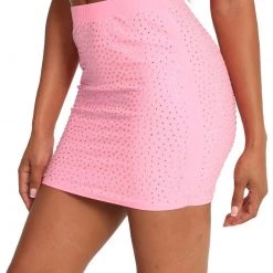 Hot & Delicious Black Bead Ever Sparkling Rhinestone Mini Skirt 10 Hot & Delicious Black Bead Ever Sparkling Rhinestone Mini Skirt