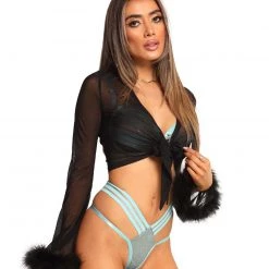 Charming Bunny New Arrivals Fabulicious Marabou Long Sleeve Crop Top 13 Charming Bunny New Arrivals Fabulicious Marabou Long Sleeve Crop Top