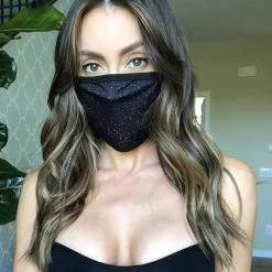 INTO THE AM Paint Splatter Black Face Mask