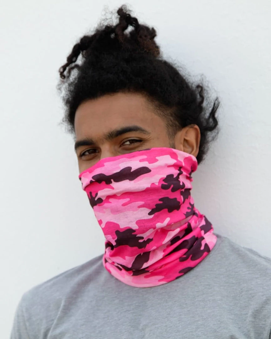 INTO THE AM Pink Camo Seamless Mask Bandana 4 INTO THE AM Pink Camo Seamless Mask Bandana