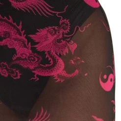 Rock & Rose Finding Balance Yin Yang Mesh Mini Skirt Clothing