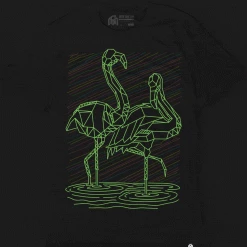 INTO THE AM Tops & Outerwear Fractal Flamingos Glow-in-the-Dark Tee 9 INTO THE AM Tops & Outerwear Fractal Flamingos Glow-in-the-Dark Tee