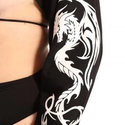 Rock & Rose Clothing Glowing Dragon Long Sleeve Ultra Crop 18 Rock & Rose Clothing Glowing Dragon Long Sleeve Ultra Crop