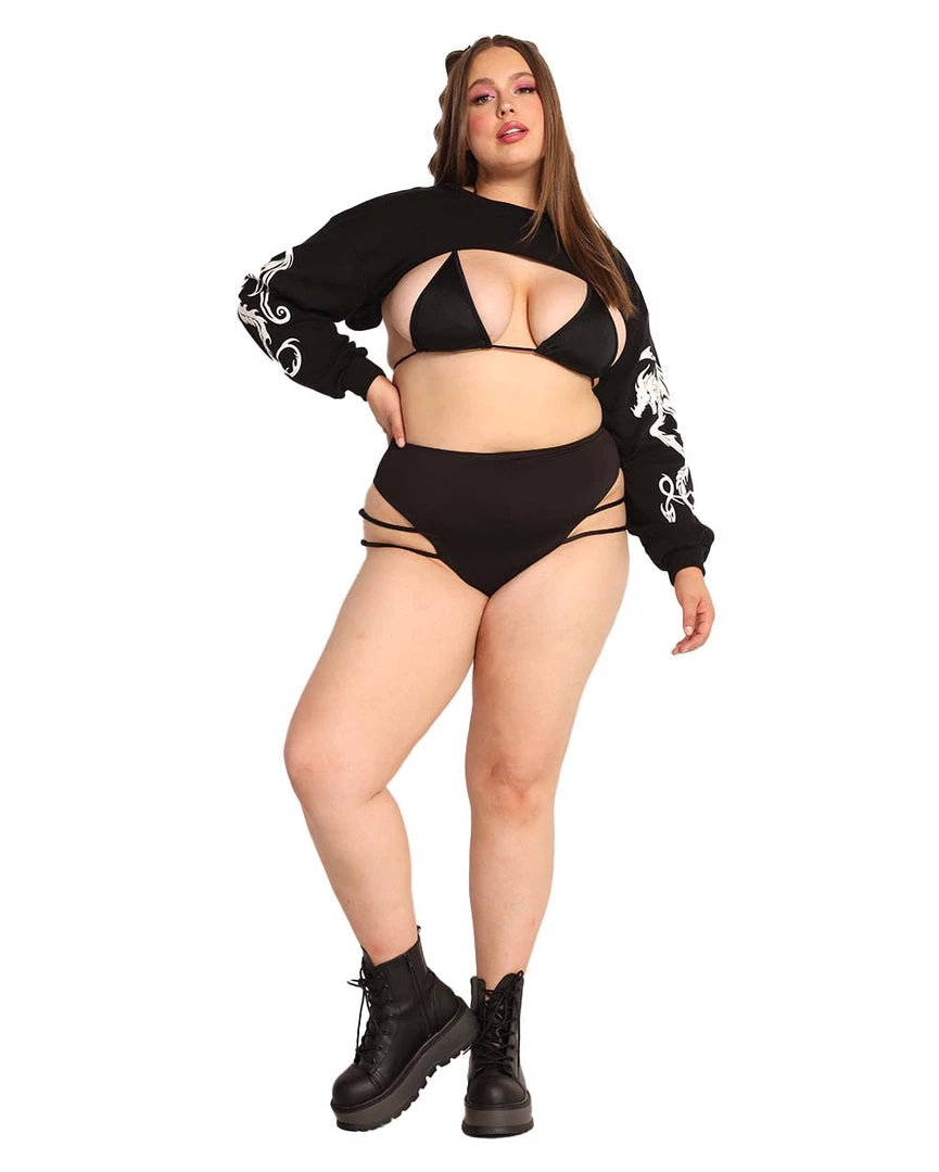 Rock & Rose Clothing Glowing Dragon Long Sleeve Ultra Crop 11 Rock & Rose Clothing Glowing Dragon Long Sleeve Ultra Crop