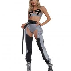 Hot & Delicious Black Bead Go Get 'Em Reflective Chaps