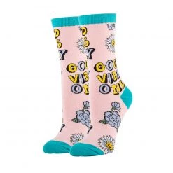 JY Designs And Creations Good Vibes Floral Socks Accessories