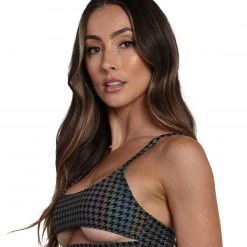 Dippin Daisies Tops Groovy BB Reflective Underboob Top