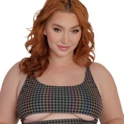 Dippin Daisies Tops Groovy BB Reflective Underboob Top