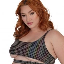 Dippin Daisies Tops Groovy BB Reflective Underboob Top