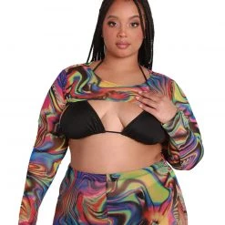 One By One Apparel Groovy Gal Ultra Crop Long Sleeve