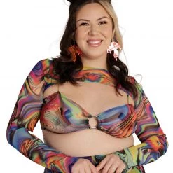 One By One Apparel Groovy Gal Ultra Crop Long Sleeve