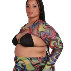 One By One Apparel Groovy Gal Ultra Crop Long Sleeve