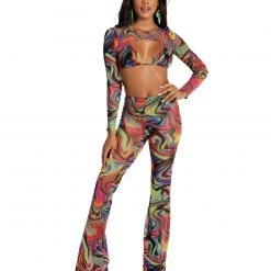 One By One Apparel Groovy Gal Ultra Crop Long Sleeve