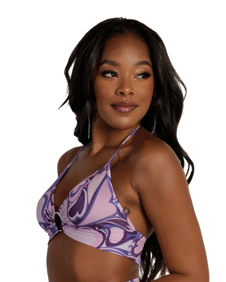 Cherry Mellow, Inc. Groovy Hearts O-Ring Halter Top Tops 6 Cherry Mellow, Inc. Groovy Hearts O-Ring Halter Top Tops