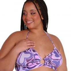 Cherry Mellow, Inc. Groovy Hearts O-Ring Halter Top Tops 19 Cherry Mellow, Inc. Groovy Hearts O-Ring Halter Top Tops