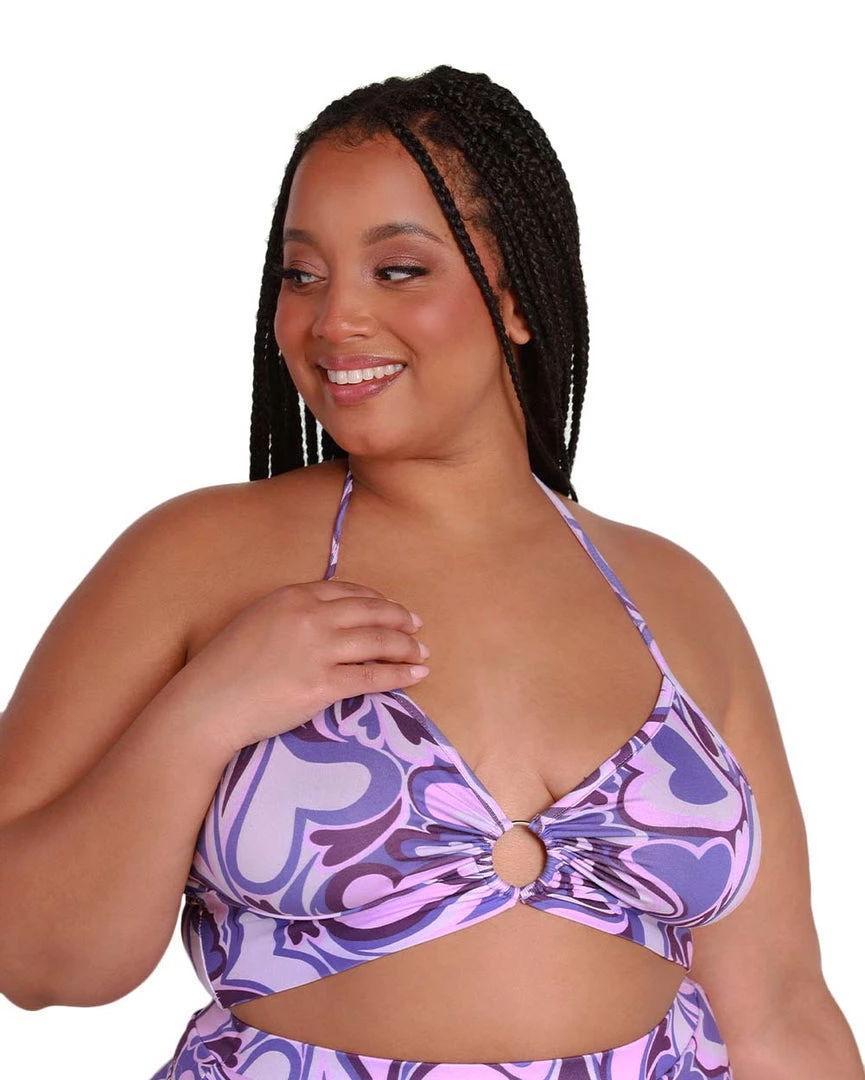 Cherry Mellow, Inc. Groovy Hearts O-Ring Halter Top Tops 9 Cherry Mellow, Inc. Groovy Hearts O-Ring Halter Top Tops