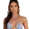 OhYes Tops Happy Blossoms Halter Bikini Top