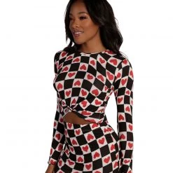 Rock & Rose Tops Heartbreaker Ruffled Long Sleeve Top