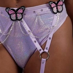 HoneiiBeth X IHeartRaves Holly Blue Butterfly Garter Belt Dresses & Sets