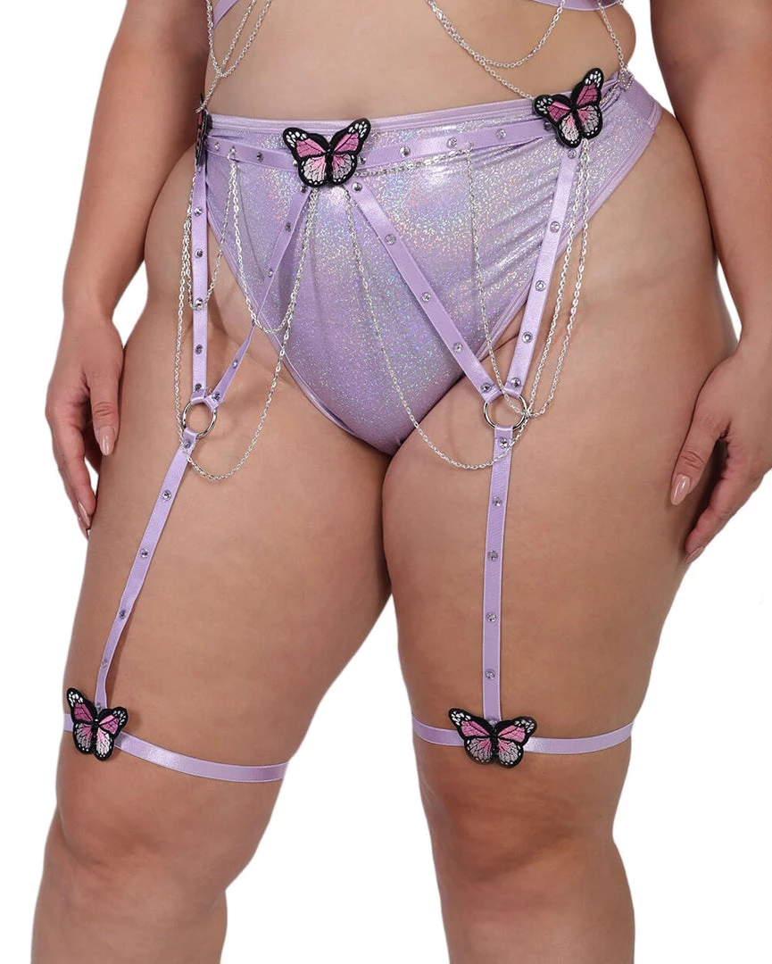 HoneiiBeth X IHeartRaves Holly Blue Butterfly Garter Belt Dresses & Sets 12 HoneiiBeth X IHeartRaves Holly Blue Butterfly Garter Belt Dresses & Sets