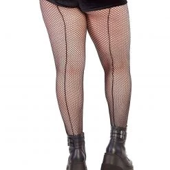 Leg Avenue Accessories Plus Size Backseam Fishnet Pantyhose
