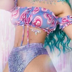 Dippin Daisies Lavender Dreamz Holo High Cut Booty Shorts Clothing 20 Dippin Daisies Lavender Dreamz Holo High Cut Booty Shorts Clothing