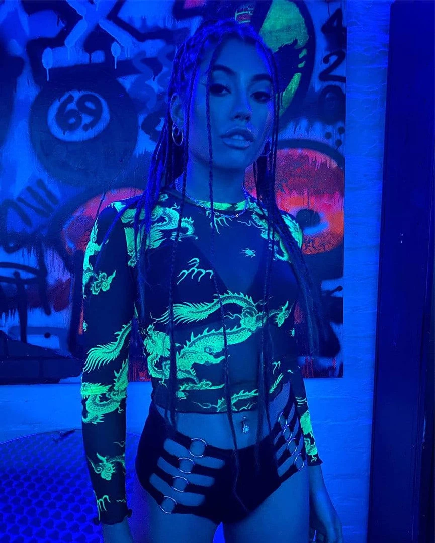 Rock & Rose Dragon Secrets Cropped Long Sleeve Tops 11 Rock & Rose Dragon Secrets Cropped Long Sleeve Tops