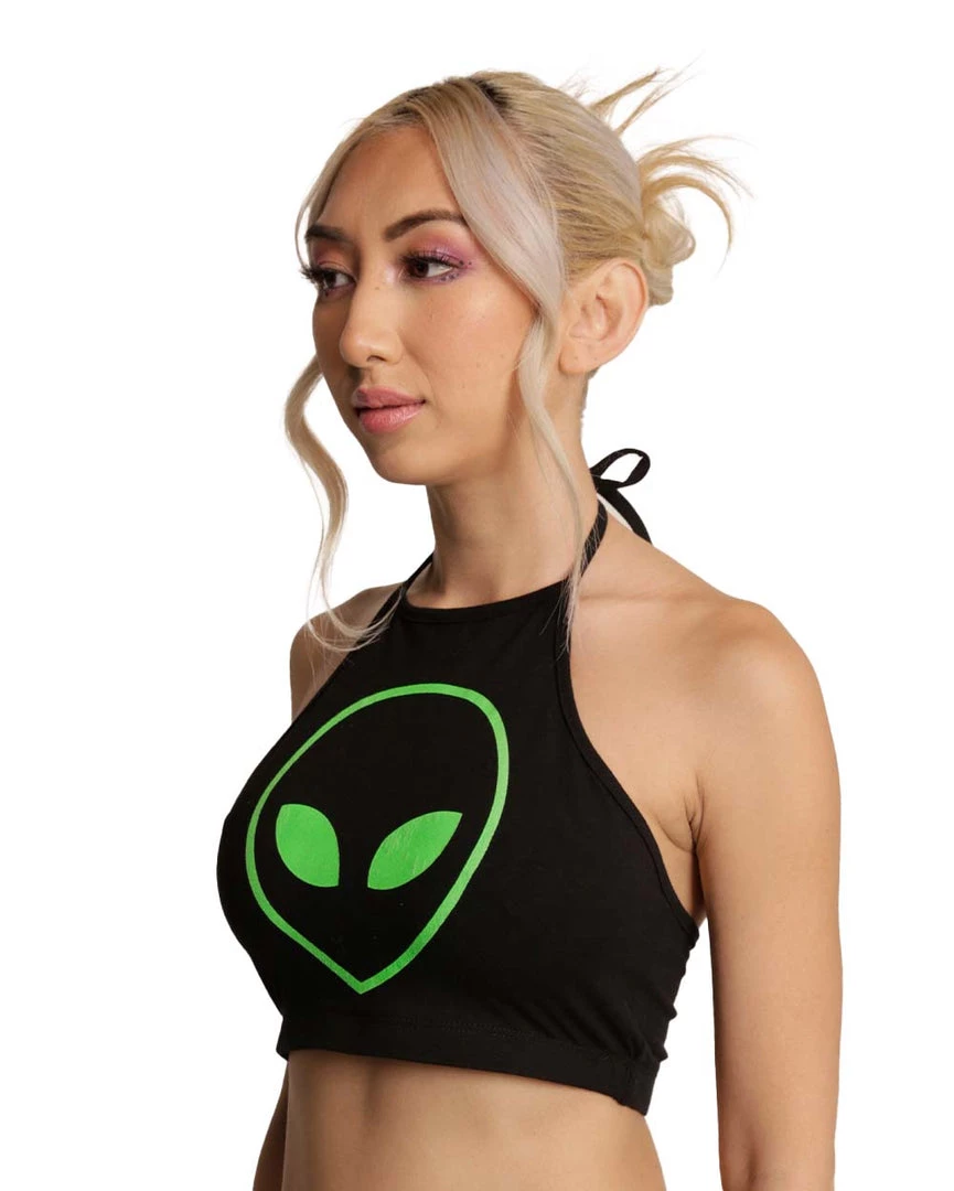 Rock & Rose Clothing I Come In Peace Alien Halter Top 5 Rock & Rose Clothing I Come In Peace Alien Halter Top