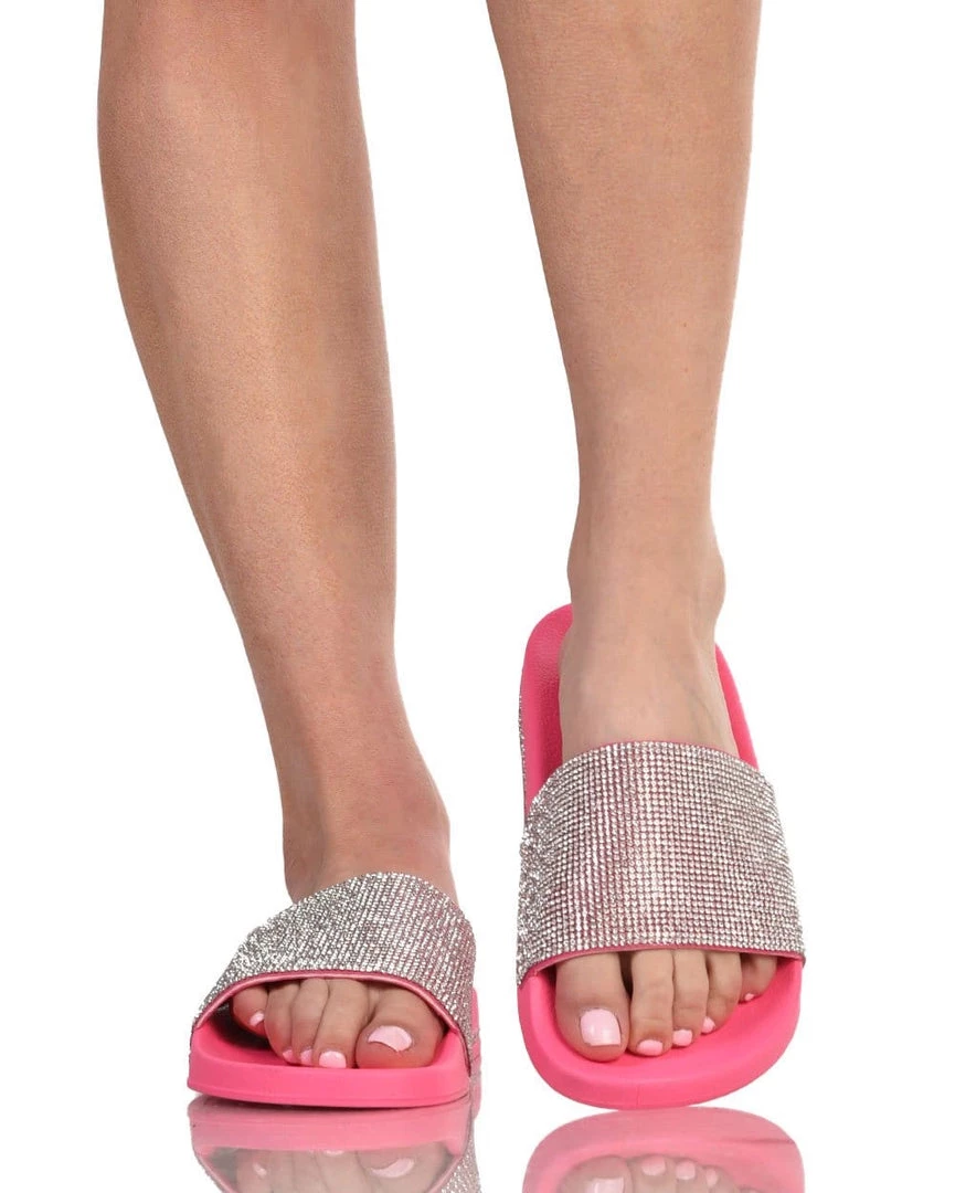 Legend Footwear Icy Girl Rhinestone Slides Shoes 3 Legend Footwear Icy Girl Rhinestone Slides Shoes