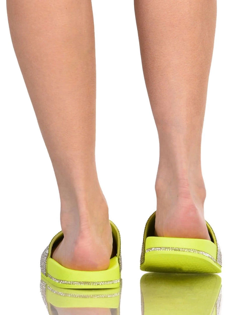 Legend Footwear Icy Girl Rhinestone Slides Shoes 6 Legend Footwear Icy Girl Rhinestone Slides Shoes