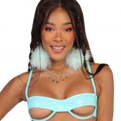 OhYes Clothing In Charge Of Looks Vinyl Underboob Top