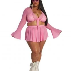 OhYes Clothing Infinite Daze Ruffle Tie-Front Top