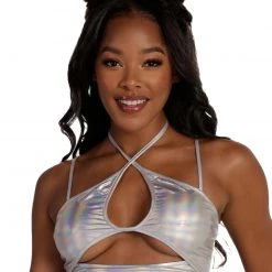 Day G Iridescent For Days Halter Top