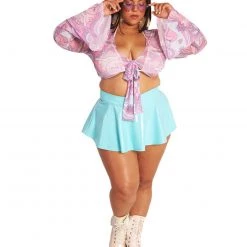 OhYes It's My World Vinyl Skater Skirt New Arrivals